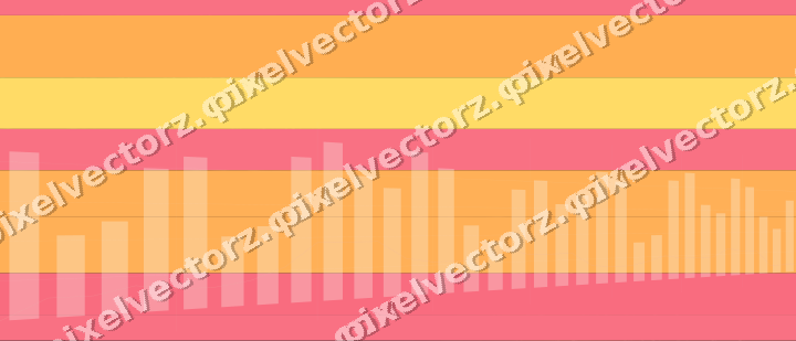 Glowing neon chart background in orange and amber