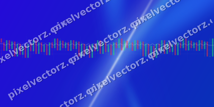 Glowing neon chart background in cyan and blue