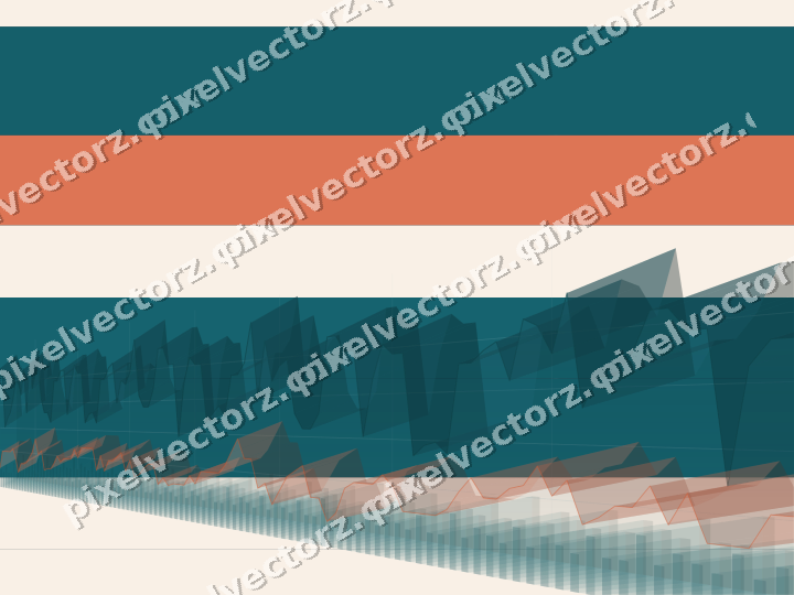 Glowing neon chart background in dark teal and orange
