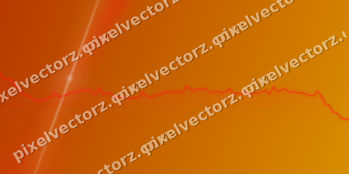 Glowing neon chart background in red and orange