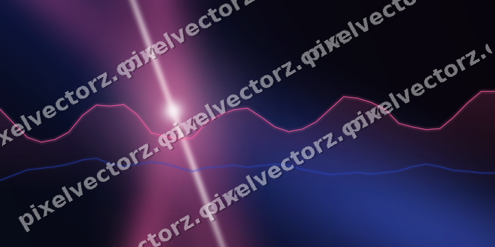 Glowing neon chart background in pink and blue