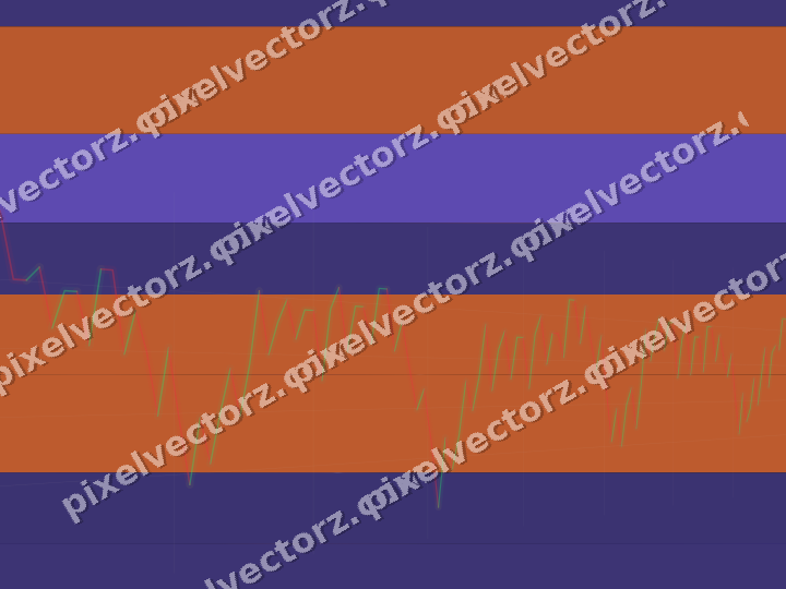 Glowing neon chart background in orange and blue