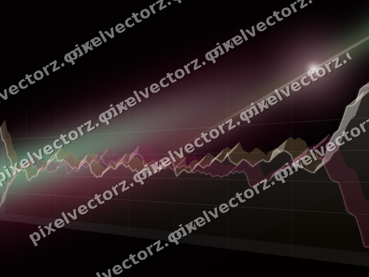 Glowing neon chart background in pink and green