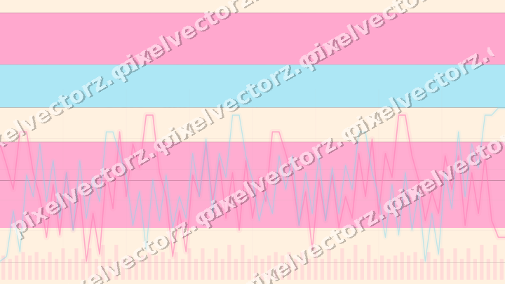 Glowing neon chart background in pink and cyan