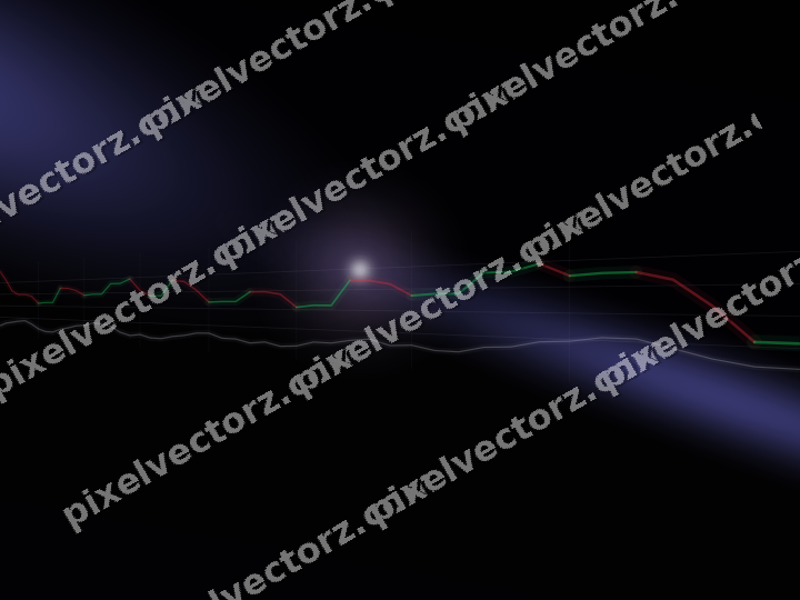 Glowing neon chart background in purple and blue