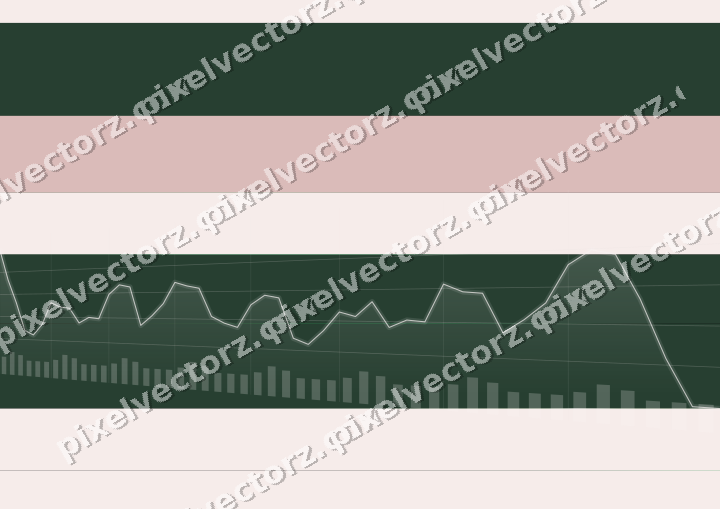 Glowing neon chart background in green and red