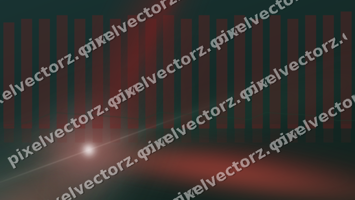 Glowing neon chart background in dark red and dark green