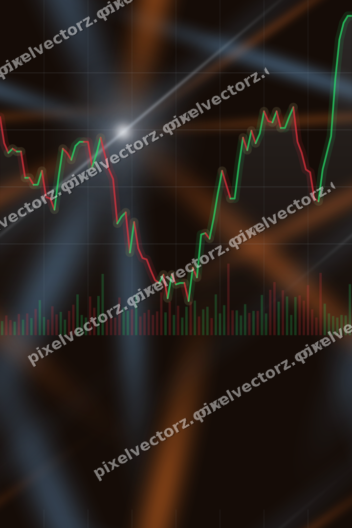 Nahtloser Neon Diagramm Hintergrund in Blau und Orange