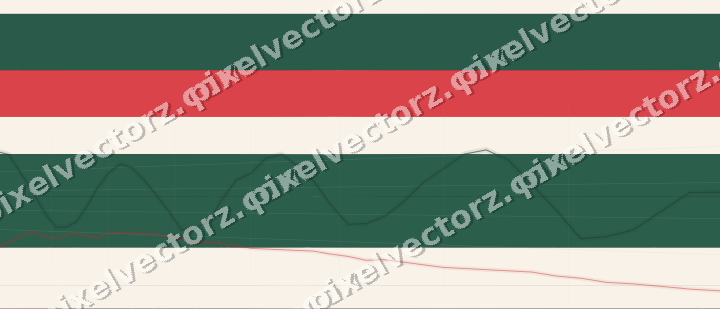 Glowing neon chart background in green and red