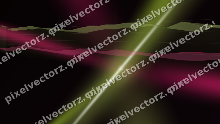 Glowing neon chart background in lime and pink