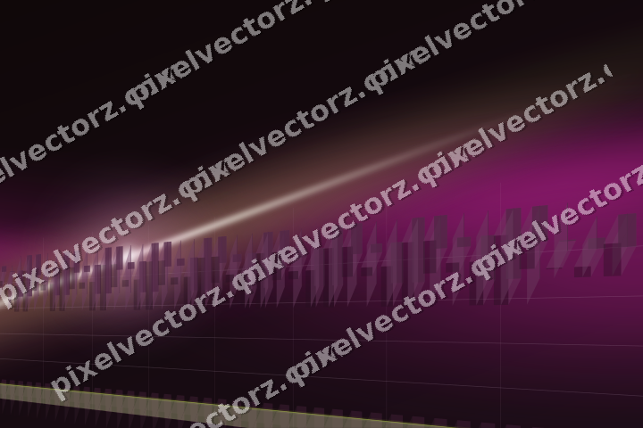 Glowing neon chart background in magenta and lime
