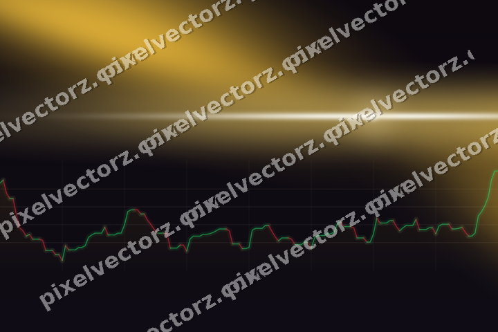 Glowing neon chart background in amber and purple