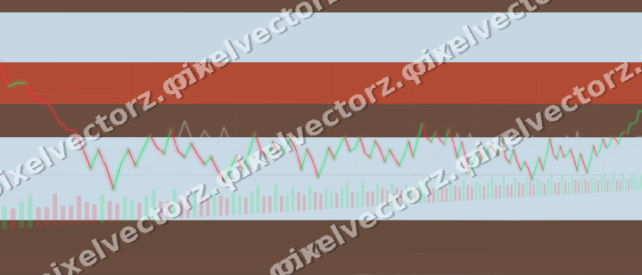 Glowing neon chart background in cyan and red