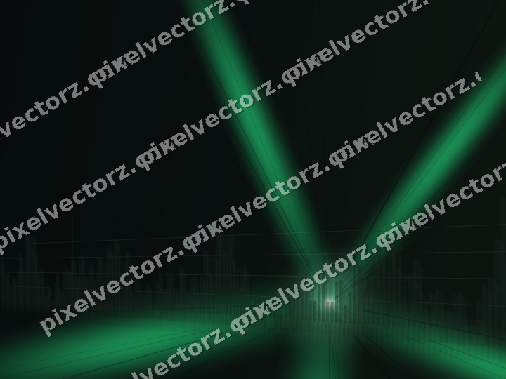 Glowing neon chart background in green and amber