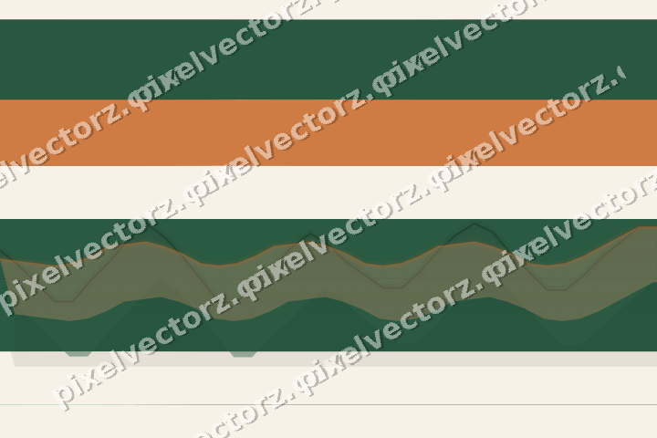 Glowing neon chart background in green and orange
