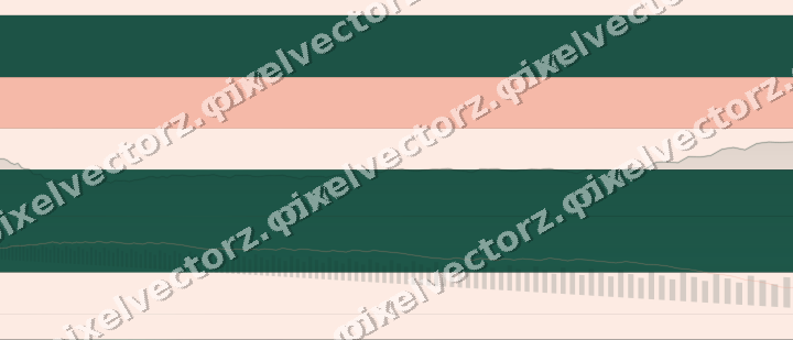 Glowing neon chart background in green and orange
