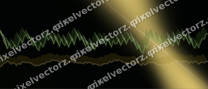 Glowing neon chart background in lime and yellow