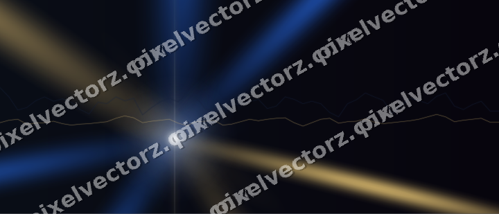 Glowing neon chart background in blue and amber