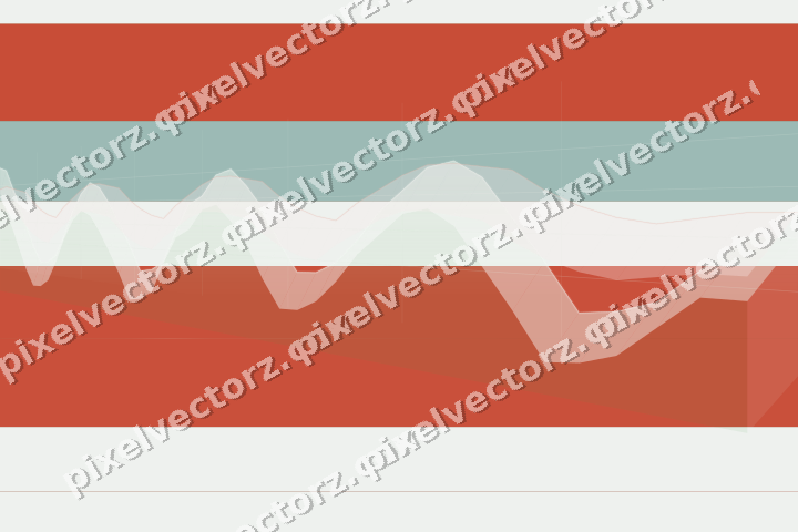 Glowing neon chart background in red and orange
