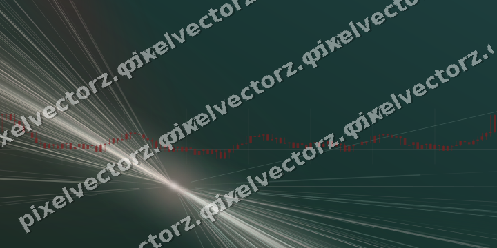 Glowing neon chart background in dark red and dark green