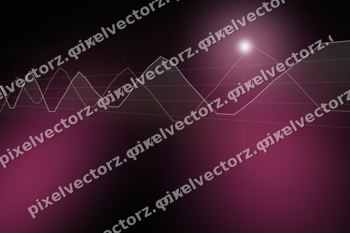 Glowing neon chart background in pink and orange