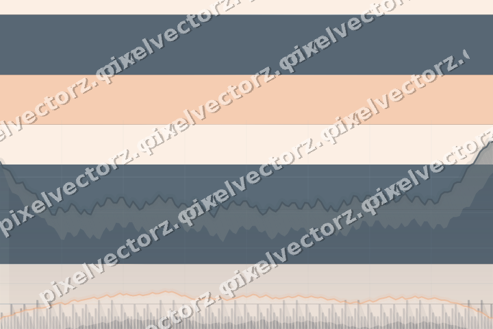 Glowing neon chart background in blue and orange