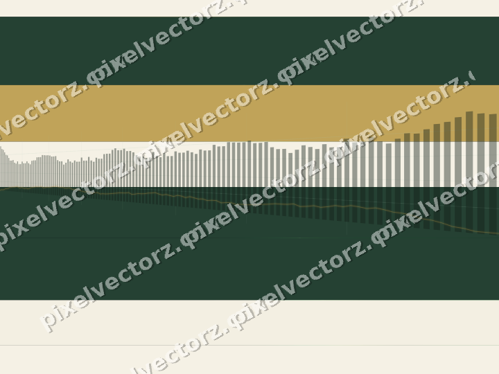 Glowing neon chart background in green and amber