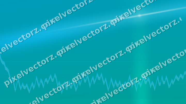 Glowing neon chart background in cyan and teal