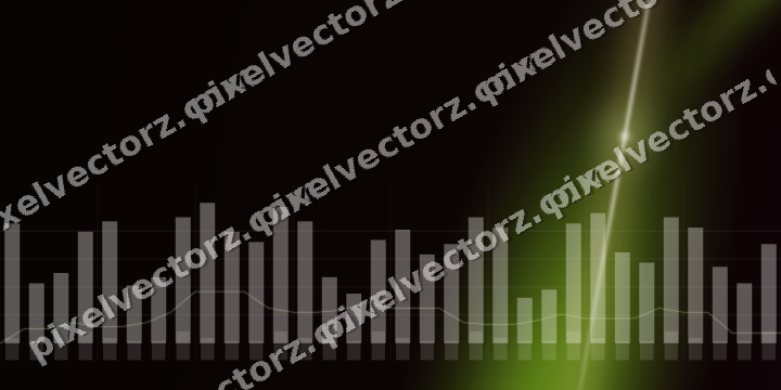 Glowing neon chart background in lime and pink