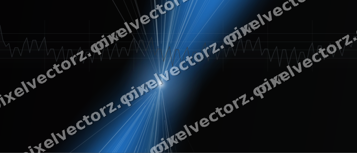 Glowing neon chart background in blue and teal