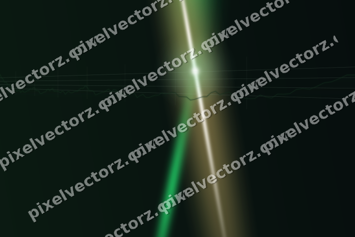 Glowing neon chart background in green and amber