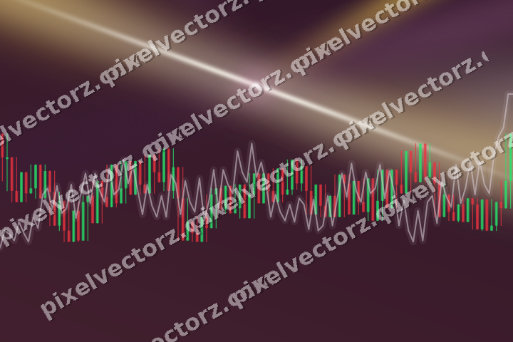 Glowing neon chart background in dark magenta and amber