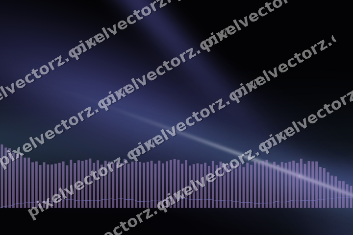 Glowing neon chart background in purple and blue