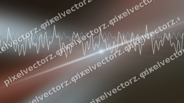 Glowing neon chart background in cyan and red