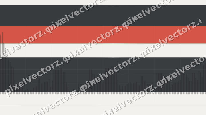 Glowing neon chart background in red and pale amber
