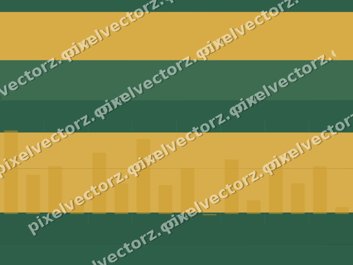 Glowing neon chart background in amber and dark green