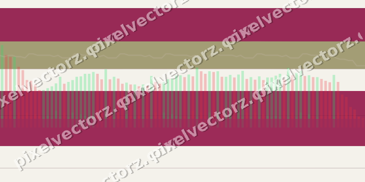 Glowing neon chart background in pink and yellow