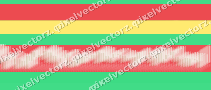 Glowing neon chart background in red and orange