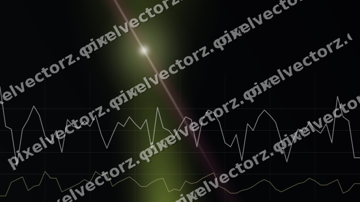 Glowing neon chart background in lime and amber