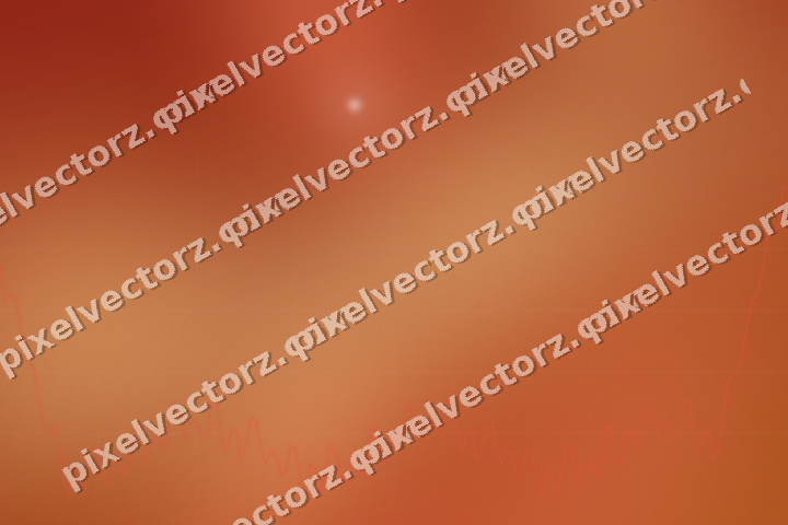 Glowing neon chart background in red and orange