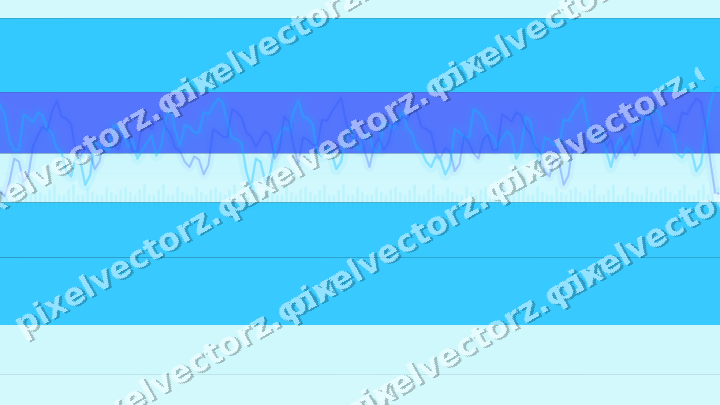 Glowing neon chart background in cyan and teal