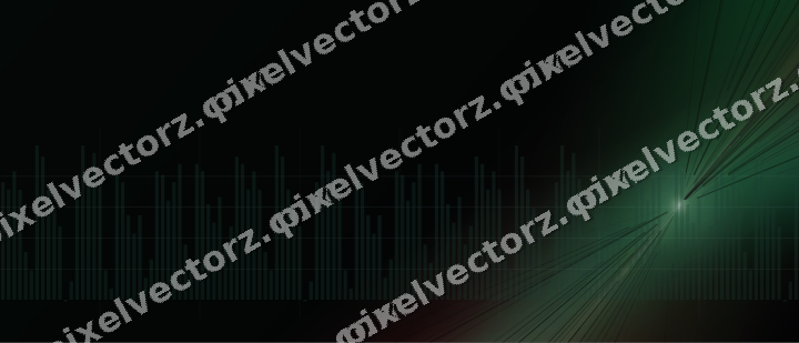 Glowing neon chart background in green and red