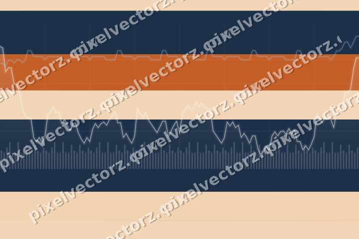 Soft pastel chart background in dark blue and orange