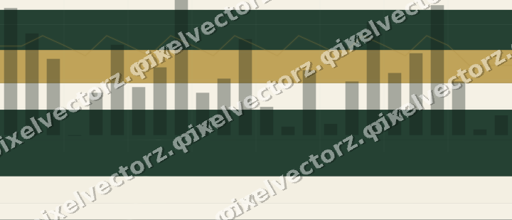 Glowing neon chart background in dark green and amber