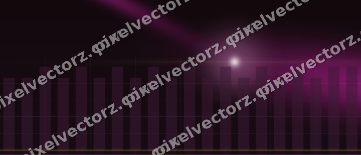 Glowing neon chart background in magenta and amber