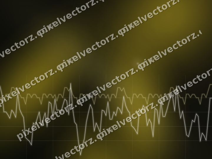 Glowing neon chart background in amber and yellow