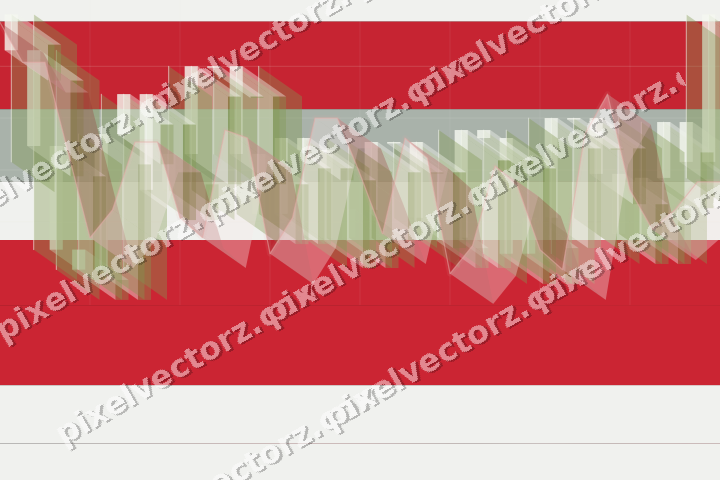 Glowing neon chart background in red and green
