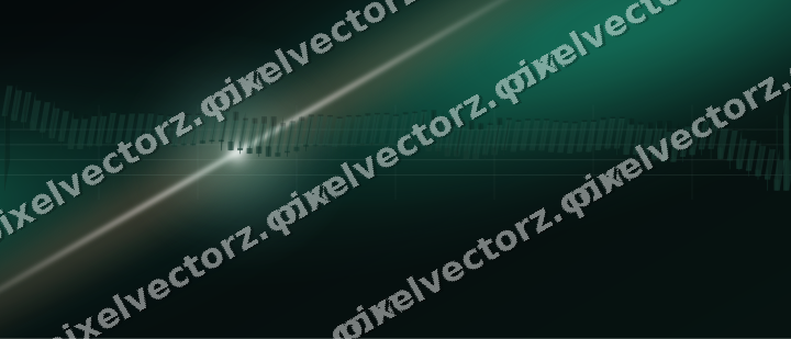 Glowing neon chart background in green and orange
