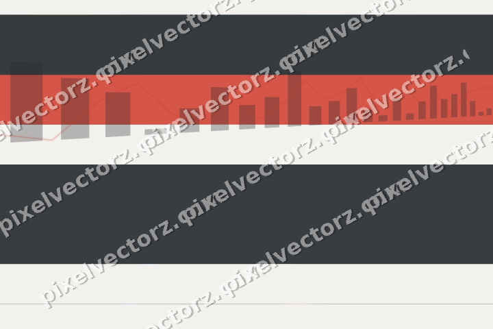 Glowing neon chart background in blue and red