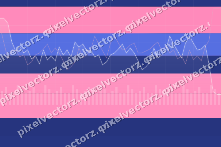 Glowing neon chart background in pink and blue